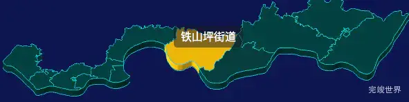 echarts重庆市江北区地图飞线图实例